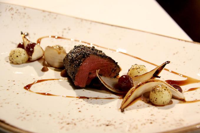 Coffee-Crusted Venison Loin